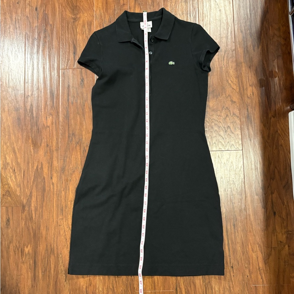 Lacoste Black Polo Mini Dress Casual Short Sleeve - Picture 5 of 8
